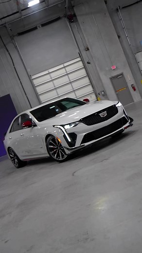 The track-tested #CT4 #VBlackwing Road Atlanta IMSA Edition features decals that compliment the carbon fiber accents and a twin-turbo V6 that make 472 horsepower. 💥 See it for yourself at Tom Peacock Cadillac. | Tom Peacock Cadillac