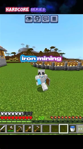 Minecraft hardcore series iron mining😅😁#minecraft #hardcore#series #gaming