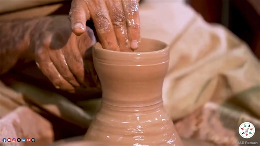 Pottery, a traditional craft practiced for many decades in the #UAE, involves the use of clay to produce a variety of containers, including vessels for preserving and transporting food #AbuDhabi #AbuDhabiCulture Abu Dhabi Culture | UAE Forsan English