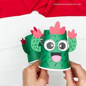 4.5K views · 33 reactions |  Paper Cup Cactus Craft ✂️ Get the template on the blog | Simple Everyday Mom | Facebook