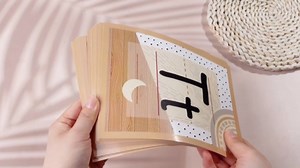 Pasimy 46 Pcs Alphabet and Number Bulletin Board Set Boho Letters ABC Number 1-20 Poster Cards for Classroom Wall Decor Wood Grain Rainbow Manuscript for Toddler Preschool Nursery Kindergarten Teacher