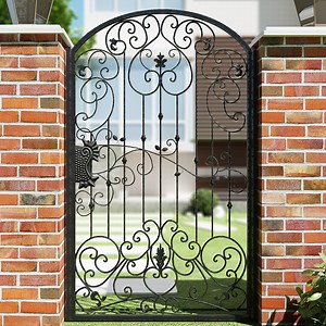 [Hot Item] House Iron Gate Design / Steel Sliding Gate / Aluminum PVC Vinyl Fence Gate Designs