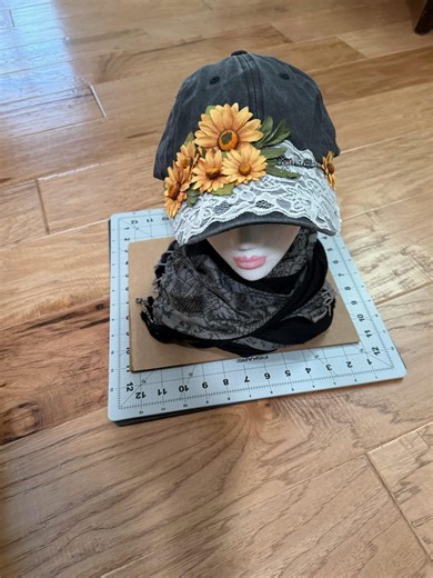 Sunflower Charcoal Denim Baseball Hat - Etsy