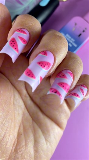 6.9K views · 12 reactions | Watermelon Nail Art Tutorial Alert!...