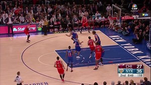 Nikola Mirotic with a put-back dunk off the missed McDermott three. | Chicago Bulls