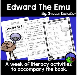 Edward the Emu ~ A week of reading activities ~ comprehension pack