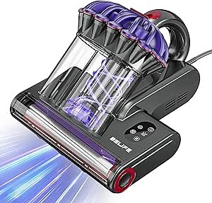 Mattress Vacuum Cleaner Machine - 16Kpa Bed Vacuum Cleaner 273nm 5pcs UV-C Light & 500W Handheld Powerful Suction 140°F Hot Air & Ultrasonic Dual Rollers for Pillows Cribs Sofa Couch(Green)