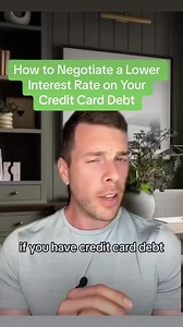 How to negotiate a lower interest rate on your credit card debt #creditcarddebt | Basic Financial Literacy