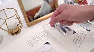 Personalized Guest Book - 11.5" x 8.5" Premium Custom Guest Signing Book with Bookmark and Blank Pages for Wedding Reception Table Decoration Engagement Birthday Party Event, Terracotta