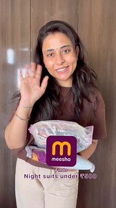 526K views · 3.8K reactions | ₹500 से कम वाले night suits- Meesho finds night suits under ₹500 #meeshofinds #meesho #priyasbeautytips | Priya's beauty tips | Facebook