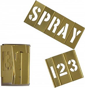[Hot Item] 93PCS Curb Stencil Kit for Address Painting, 1 Inch Brass Interlocking Numbers Stencils