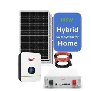 [Hot Item] Sunplus High Efficiency 10kw Hybrid Solar System with PC Inverter Included