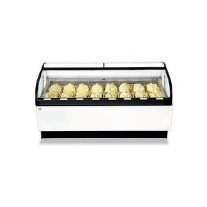 [Hot Item] Prosky 12 Plate Gelato Display Luxury Popsicle Gelato Display Fridge Ice Cream Showcase with Plexiglass Sliding Doors