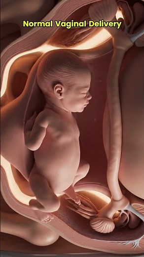Normal Vaginal Delivery, The Natural Birth Process ✨#shorts #miracleinmotion #pregnant #baby