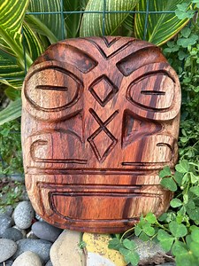 Elvis Koa Wood Tiki Wall Mask, Hand Carved - Etsy