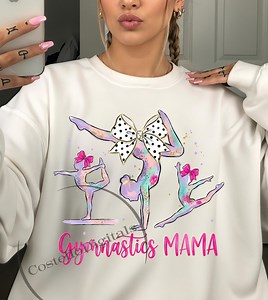 Gymnastik Mama PNG Sport Mutter Bild für Sublimation, UVDTF Soft Girl Coquette Bow - Etsy.de