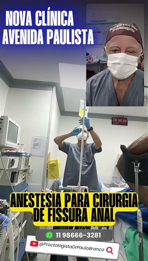 Administering sedation through IV for CO2 laser anal fissure surgery