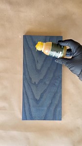 Bring up the sheen on your wood projects with Universal Maintenance Oil! ✨ Universal Maintenance Oil in the color Pure was applied to a piece of ash finished with Oil Plus 2C Midnight Indigo. This product also nourishes the wood and gives it a fuller appearance! #rubiomonocoat | Rubio Monocoat USA