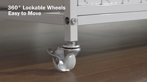 EnHomee 24 Drawers Dresser for Bedroom, Dressers & Chests of Drawers with 4 Wheels and 40" x 23" Wide Wooden Top, Metal Frame, Closet Island with Hooks, Cloakroom, Dressing Room, Rustic Brown