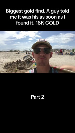 Holy crap thats alot of gold #18K #gold #detecting #beach #sand #fyp #scoop #digging #storms #waves #motivation
