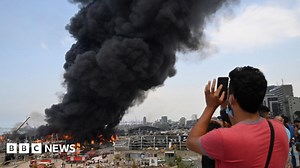 Beirut fire: Large blaze erupts in port a month after explosion