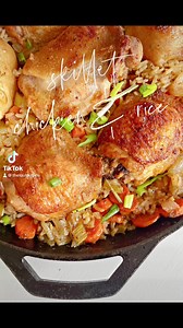 Chicken and Rice is one of the beloved comfort dinners ever! We made it even better! We used a skillet!😉 #theloulougirls #homemade #recipes #delicious #easyrecipe #kidapprovedrecipes #bestrecipes #fallrecipes #chickenrecipes #skilletdinner #chickenandricerecipe #onepanmeal | Lou Lou Girls