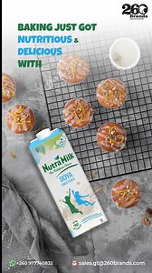 21 reactions | Every Cake Needs a Hero! 隸‍♂️ Nutra Milk is here to make your bakes softer, creamier, and more nutritious! Add Nutra Milk for a Fluffy, Moist & Oh-So-Yummy Perfect Cakes.  Available at all supermarkets and stores near you! #BakeItRight #NutraMilkMagic #BakingMagic #LactoseFreeLove #DairyFreeVibes #HealthyLiving #NutraMilk #PlantPowered #WholesomeGoodness #TheNutritiousChoice #GetYourPackToday #260Brands #ProudlyZambian #TasteTheGoodLife | 260 Brands | Facebook