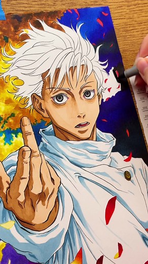 Drawing Yuta Okkotsu with @Ohuhuart markers #yuta #yutaokkotsu #jujutsukaisen #drawing #animedrawing #art #markers #ohuhumarkers