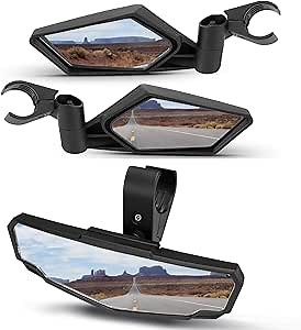 A & UTV PRO Rear View Mirror & Side Mirrors Kit for 2019-2024 Talon 1000R 1000X 1000X4, Adjustable Folding Convex Breakaway Mirror Accessories, Replace OEM # 0SV05-HL6-A00