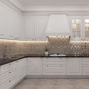 [Hot Item] Modern American Style Can Custom Made Kitchen Cabinet Designs Solid Wood Kitchen Cupboard