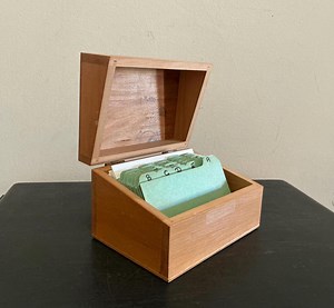 BOX VINTAGE PLYCO Index Card Wooden Box With Hinged Lid and Index Cards.vintage Wooden Index Card. Vintage Index Box With Rabbet Joints. - Etsy Australia