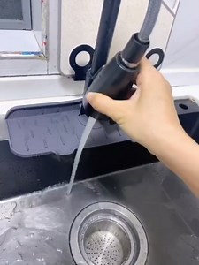 Silicone Sink Splash Guard, 2 Pack Water Splash Guard for Sink (Grey)