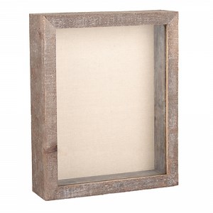 Shadow Box Rustic Picture Frame 12x16 Natural Wood Display Case for Memorabilia, Awards, Medals, Photos - Barnwood