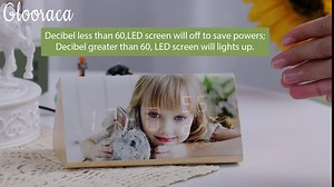 Custom Photo Alarm Clock LED Wood Alarm Clock with Photo for Bedrooms Living Room Office Decor (Style 1)