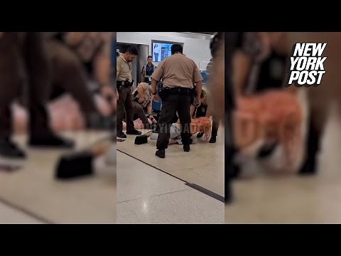 WATCH: 2 women arrested after wild brawl over missed boarding at Miami airport | New York Post