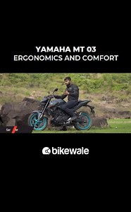 The Yamaha MT-03 is probably the only naked motorcycle with a twin–cylinder engine in the 300cc class. It comes to India via the CBU route and offers impeccable build quality and performance. In this video, Pratik explains about its ergonomics and comfort! Click here to watch the full video: https://bit.ly/3AnYVg9 To know more download the BikeWale App now: bit.ly/3Uonv5P #yamaha #mt03 #yamahamt03 #yamahaindia #bwreels #bikes #motorcycles #bikeupdates #motorcycles | BikeWale | Facebook