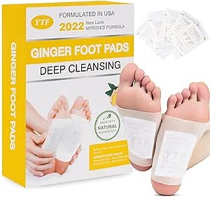 Ginger Foot Pads for Your Feet | Foot Care - Feet Pads | All Natural & Premium Ingredients 20 Pack Ginger Oil Bamboo Charcoal Foot Pads