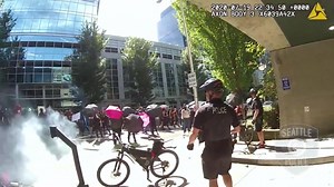 12K views · 238 reactions | ICYMI: SPD released body cam video of the chaos that erupted in Seattle Sunday when rioters threw fireworks at police, injuring a dozen officers and sending one to the hospital: https://rb.gy/d3dv99 Credit: Seattle Police Department via Storyful | FOX 13 Seattle | Facebook
