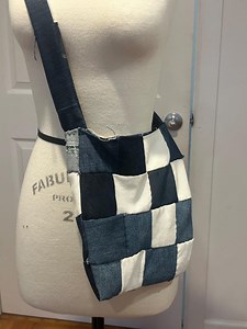 Sac en jean recyclé Checker - Etsy France