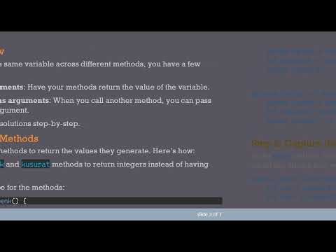 How to Access Variables Across Methods in Java