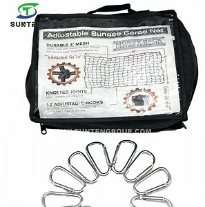 [Hot Item] EU Standard Truck/Motorcycle/Car/Bicycle Transport Bungee Luggage/Storage/Cargo Cover Net with Plastic/Metal Hooks/Carabiner