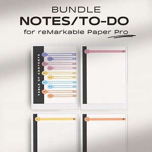 Notes/to-do Templates for Remarkable Paper Pro | Make Your Own Index | Hyperlinked Index | Digital Notes Bundle | Remarkable Paper Pro Notes - Etsy