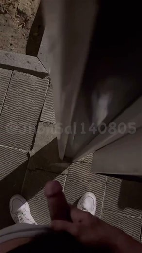 Perv cums on resting guy at bus stop