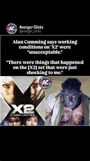 Alan Cumming reveals "unacceptable" conditions on X2 set! 🎥❌ #Marvel #spiderman #secretwars #epic