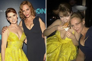 Brit star Alice Eve, 36, and Uma Thurman, 48, like to get teeth into new rolls