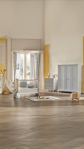 Twin Baby Room Set is a versatile and stylish furniture collection designed to meet the needs of infants and growing children with its expandable bed and timeless design. #Bellona #BellonaFurniture #BellonaGlobal #TwinBabyRoomSet | Bellona Furniture