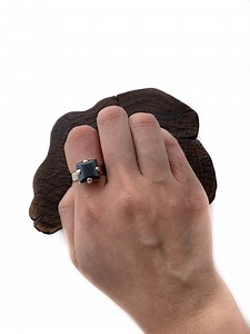 Square Hematite Ring, Silver Hematite Ring, Sterling Silver Ring 925, Dark Grey Square Ring, Silver Square Ring - Etsy Canada