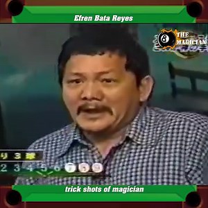 115K views · 1.4K reactions | trick shots Efren Bata Reyes magician on the table. #Billiards #TheMagician_GreatestPoolPlayers | Billiard Hall of Legends | Facebook