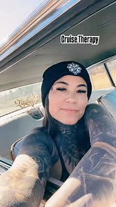 4.4K views · 853 reactions | Too much on my mind…But Cruisin’, that’s my therapy. #godsgotme . Beanie by @tattoovinnie . #cruisin my #oldschool #chevy 64 #impala #lowrider and #vibing to #oldies #tattedup #inkedup #cargirl #lowlife #chicana #chicanastyle #brownandproud | Aurelia Perez | Facebook