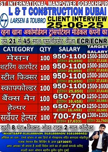 व्हाट्सएप वैकेंसी ग्रुप से जुड़े। https://whatsapp.com/channel/0029Va6jcML7z4kiLCWYuo2a ⚠️ Disclaimer: We are committed to ethical practices and the protection of individuals from exploitation, fraud, and scam activities. We do not request any form of payment or fees from job seekers at any stage of the recruitment process. All job offers shared on this page are verified to the best of our ability. 🔹 Do not share sensitive personal information (e.g., passport, national ID, bank details) unless 